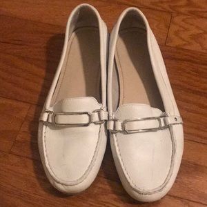 White comfy flats